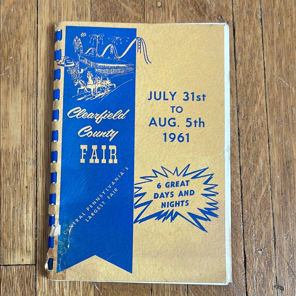1961 Clearfield County Fair vintage program